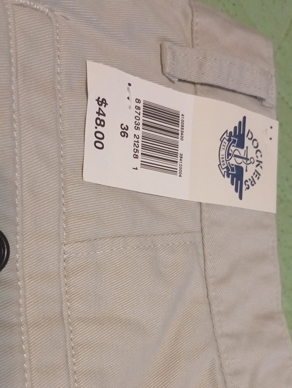 New Mens Docker Shorts Grey Size36 - Picture 4 of 6